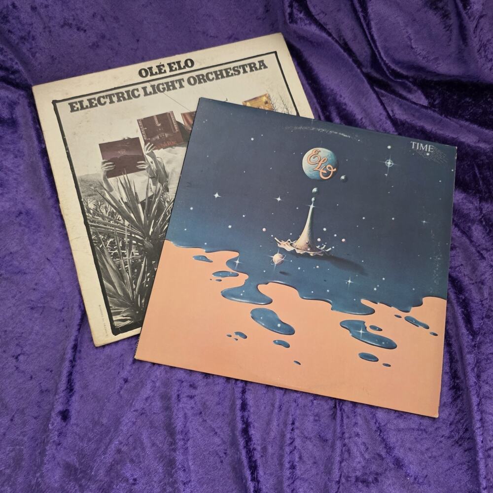 Electric Light Orchestra Vinyl Lot ELO Time + Ole ELO Vintage Classic Rock LP